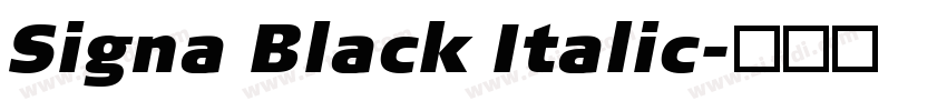 Signa Black Italic字体转换